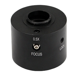 C-mount kameraadapter 0,5x, justerbart fokus (för trinokulära modeller)
