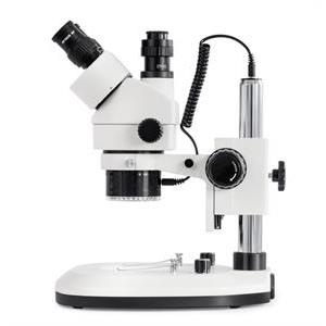 Mikroskop Kern OZL-46 stereo, trinokulär, pelartyp. 0,7x/4,5x förstoring. Synfält ø20.0mm