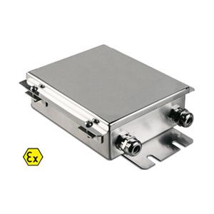 Kopplingsbox IP66 för 3st lastceller i rostfritt stål, ATEX