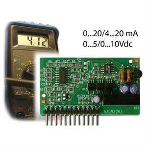 0/4-20mA, 0-10V kort för DFWK, 3590 indikatorer
