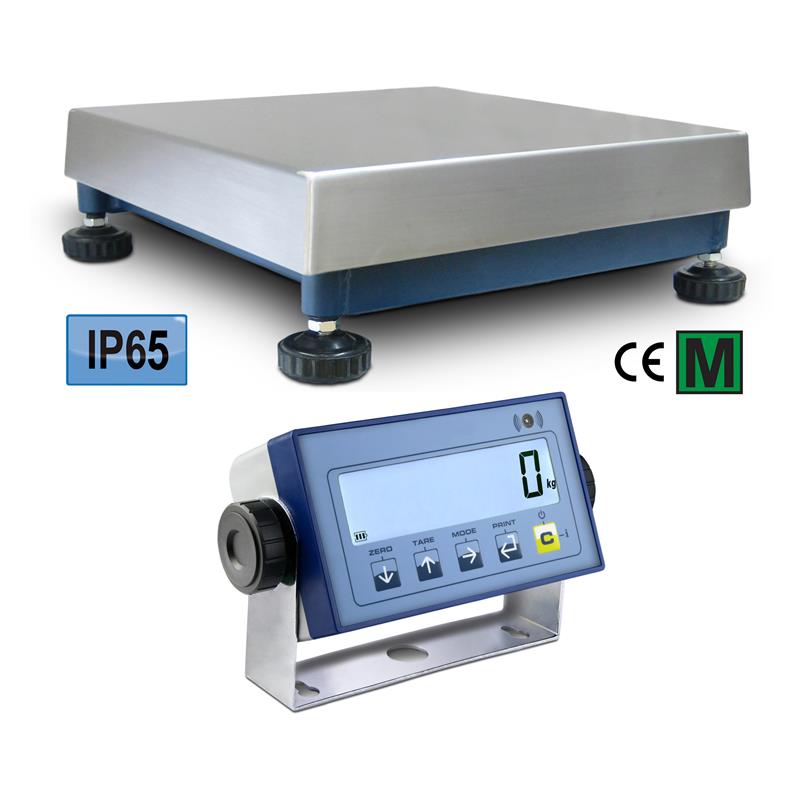 Bordsvåg 30kg/2g, 400x400x140mm, IP65/IP54